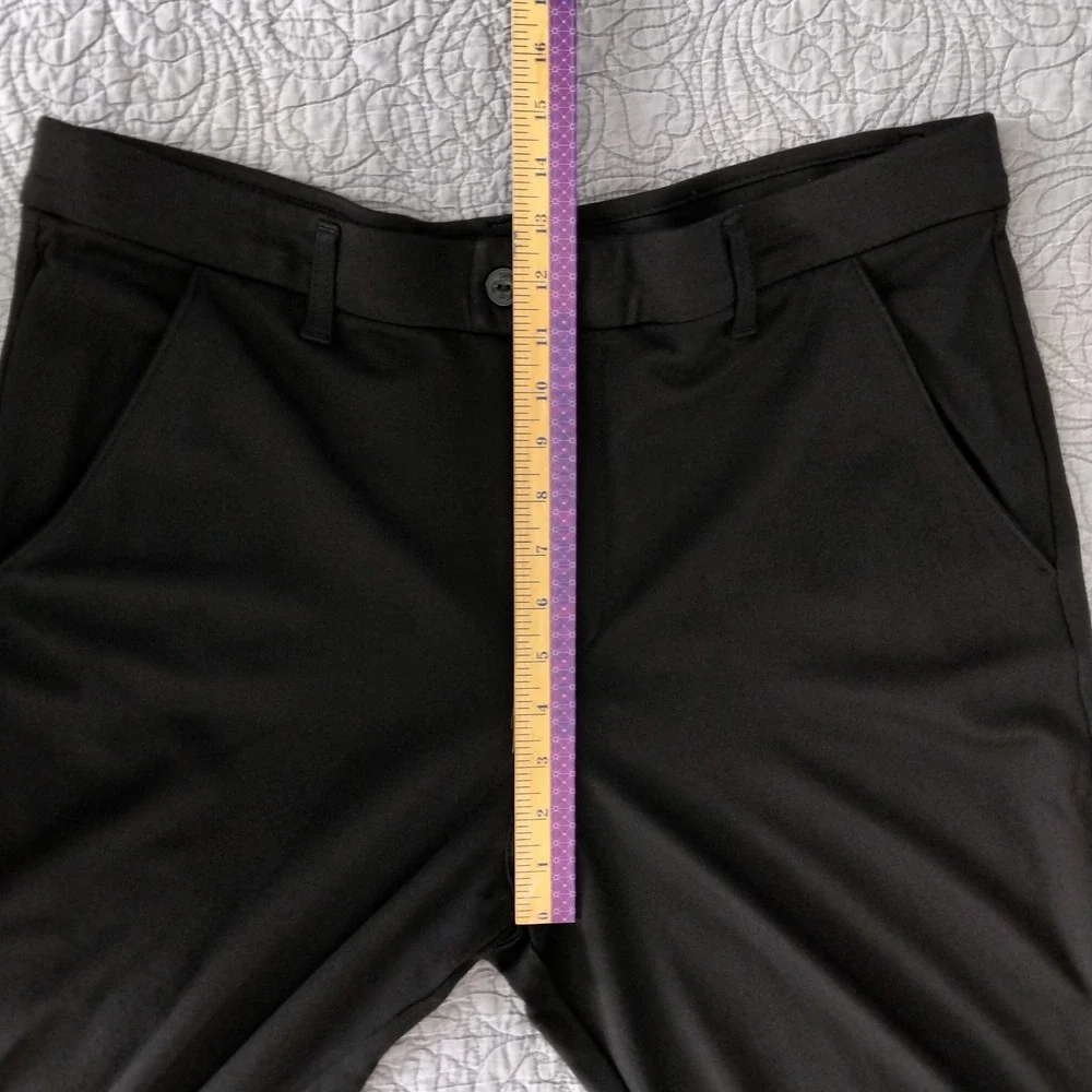 Vtg Y2K Lee Womens 18 Comfort Knit‎ Straight Leg Dress Pants Black Capsule Basic